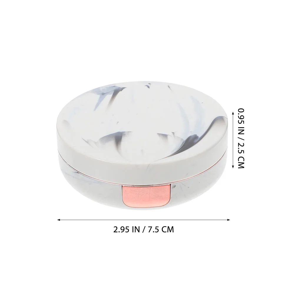 2pcs Portable Eye Lens Cases Cosmetic Eye Lens Storage Containers for Outdoor (Rose Gold)