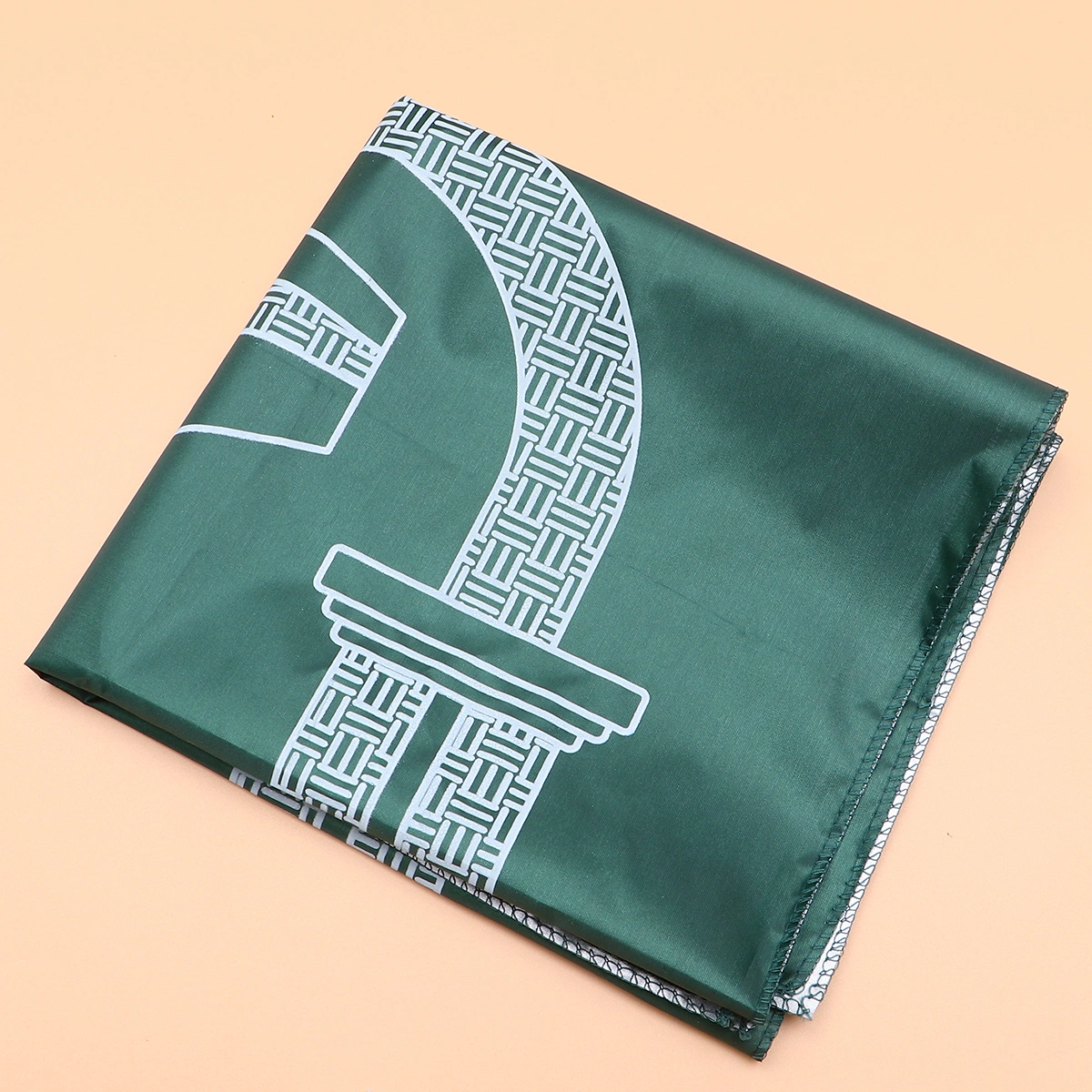 Portable Waterproof Prayer Mat Light Muslim Prayer Rug Carpet for Outdoor Travel (Green)