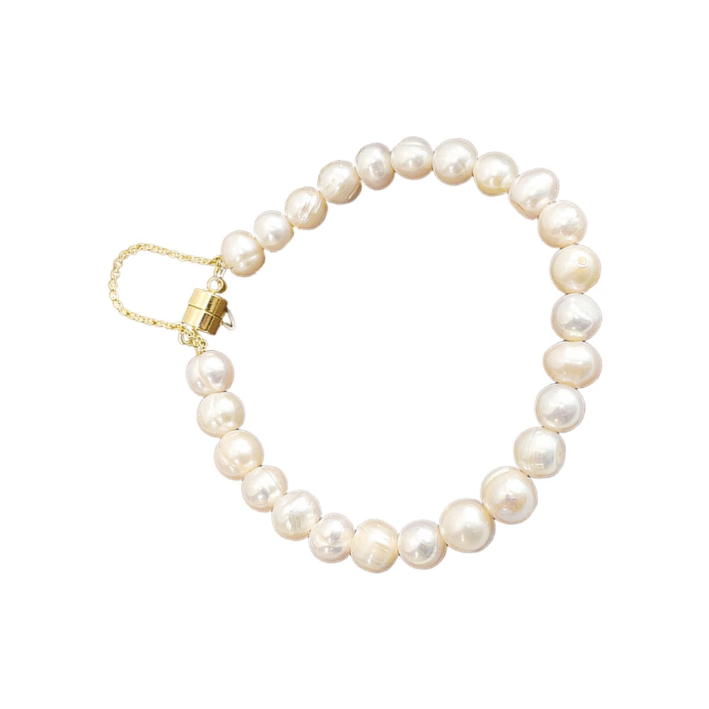 Round Pearl Design Bracelet for Women Hand Decor Simple Chic Bracelet Decor