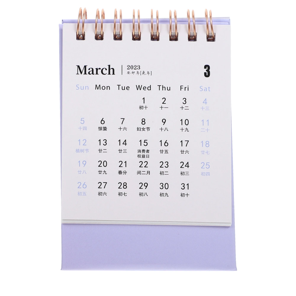 Household Standing Calendar Convenient Desk Calendar Desktop Table Calendar