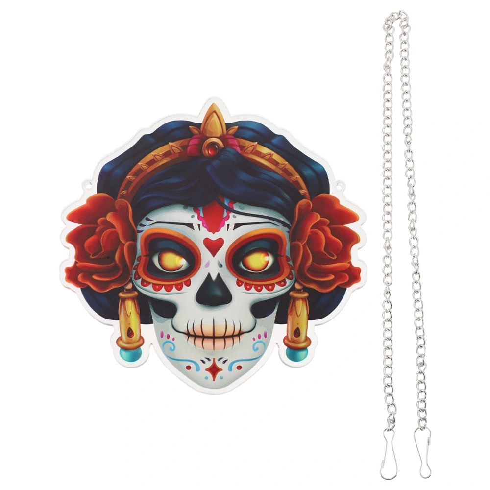 1Pc Halloween Skull Pendant Delicate Wall Ornament Home Acrylic Decoration