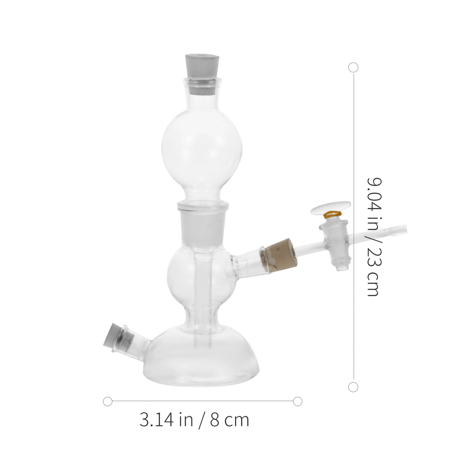 125ml Kipp Hydrogen Gas Generator Kipp's Apparatus Labs Glass Glassware Kit