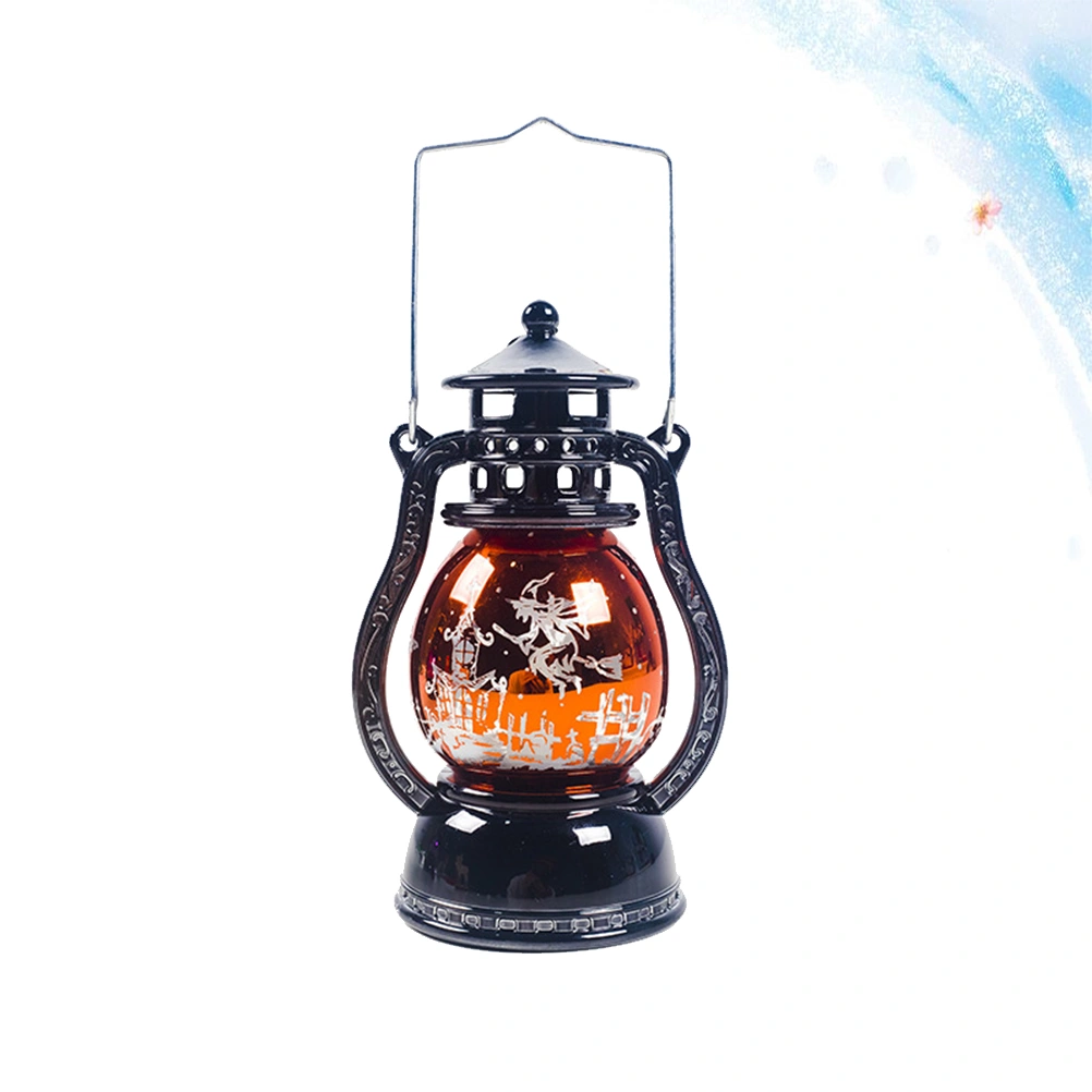 Oil Lamp Halloween Oil Lamp Decoration Halloween Retro Lamp Vintage Oil Lamp (Witch)
