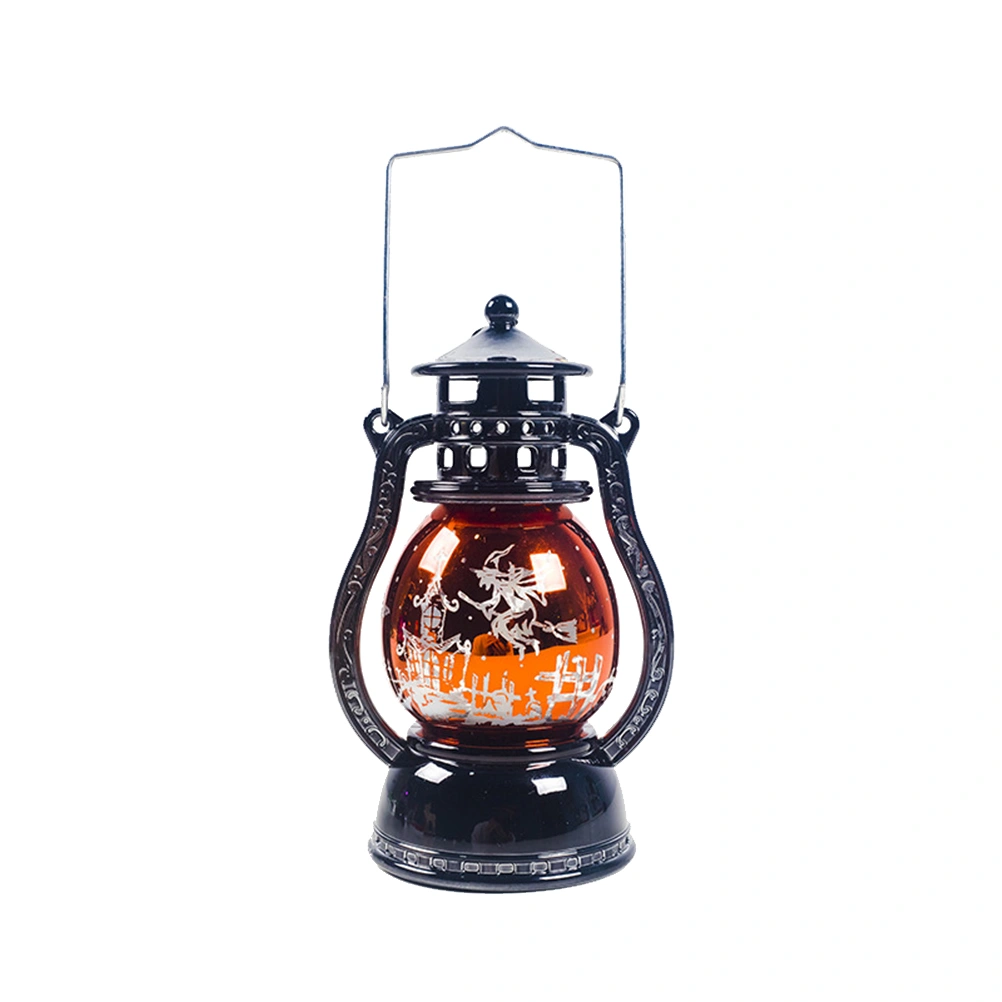 Oil Lamp Halloween Oil Lamp Decoration Halloween Retro Lamp Vintage Oil Lamp (Witch)
