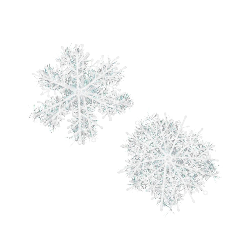 40 Packs 11cm Christmas Snowflakes Creative Snowflake Pendant Ornaments Snowflakes Decorative Props (3 Pieces Each Pack)