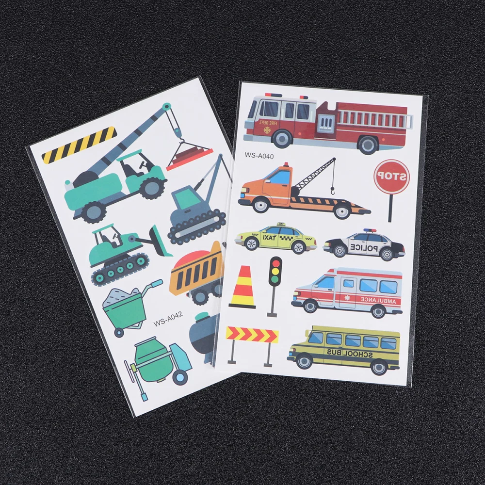 10 pcs Car Airplane Transportation Waterproof Stickers for Decoration Use