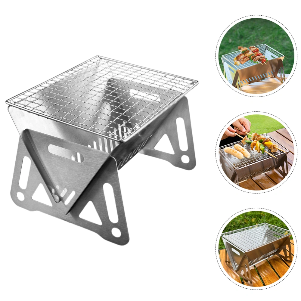 Portable Barbecue Grill Wear-resistant Barbecue Rack Professional Folding Grill Camping Accessory