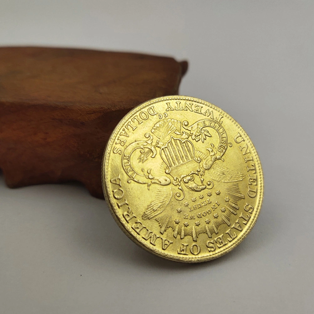2Pcs Copper Commemorative Coin Retro Home Art Collection Coin Double-sided Coin