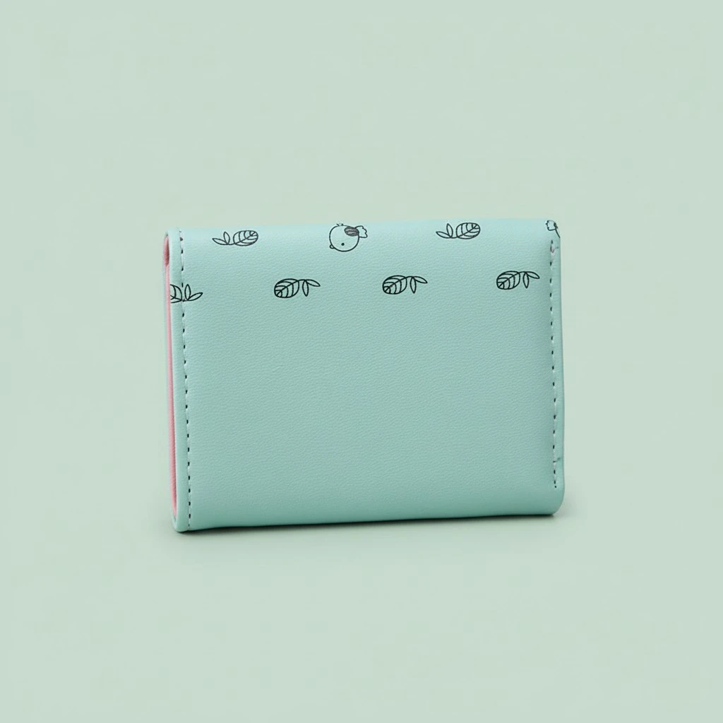 Women Wallets Female Clutch Mini Wallet Bag Short Purse Cartoon Hasp Purse Girls Ladies Coin Purse Holder(Random color)