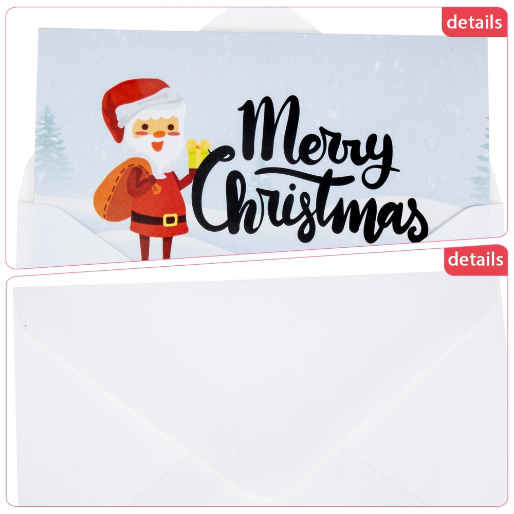 1 set of Decorative Christmas Greeting Cards Classic Xmas Blessing Cards Xmas Decor