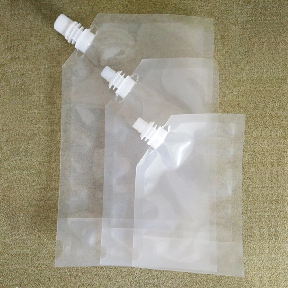 11Pcs Drink Bag Transparent Drinks Flasks Liquor Pouch Slant Nozzle Bag Beverages Drinking Container with 2pcs Funnel (210ML Bag , 410ML Bag, 1000ML Bag)