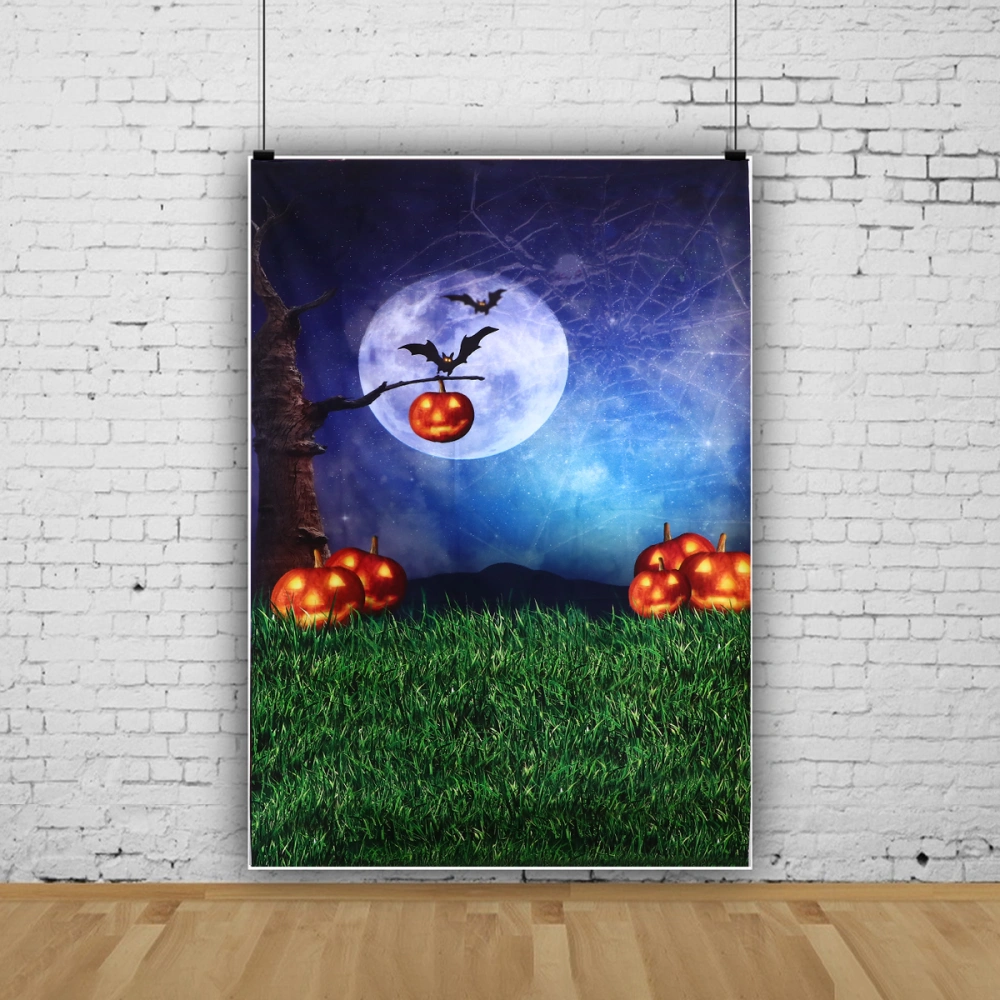 Halloween Photo Background Pumpkin Moon Halloween Backdrop Studio Props