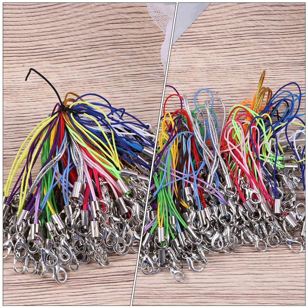 50pcs Cell Phone Charm Straps Lobster Clasp Lariat Cord Mobile Phone Lanyards