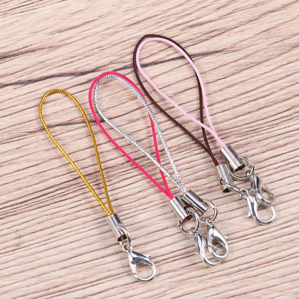 50pcs Cell Phone Charm Straps Lobster Clasp Lariat Cord Mobile Phone Lanyards