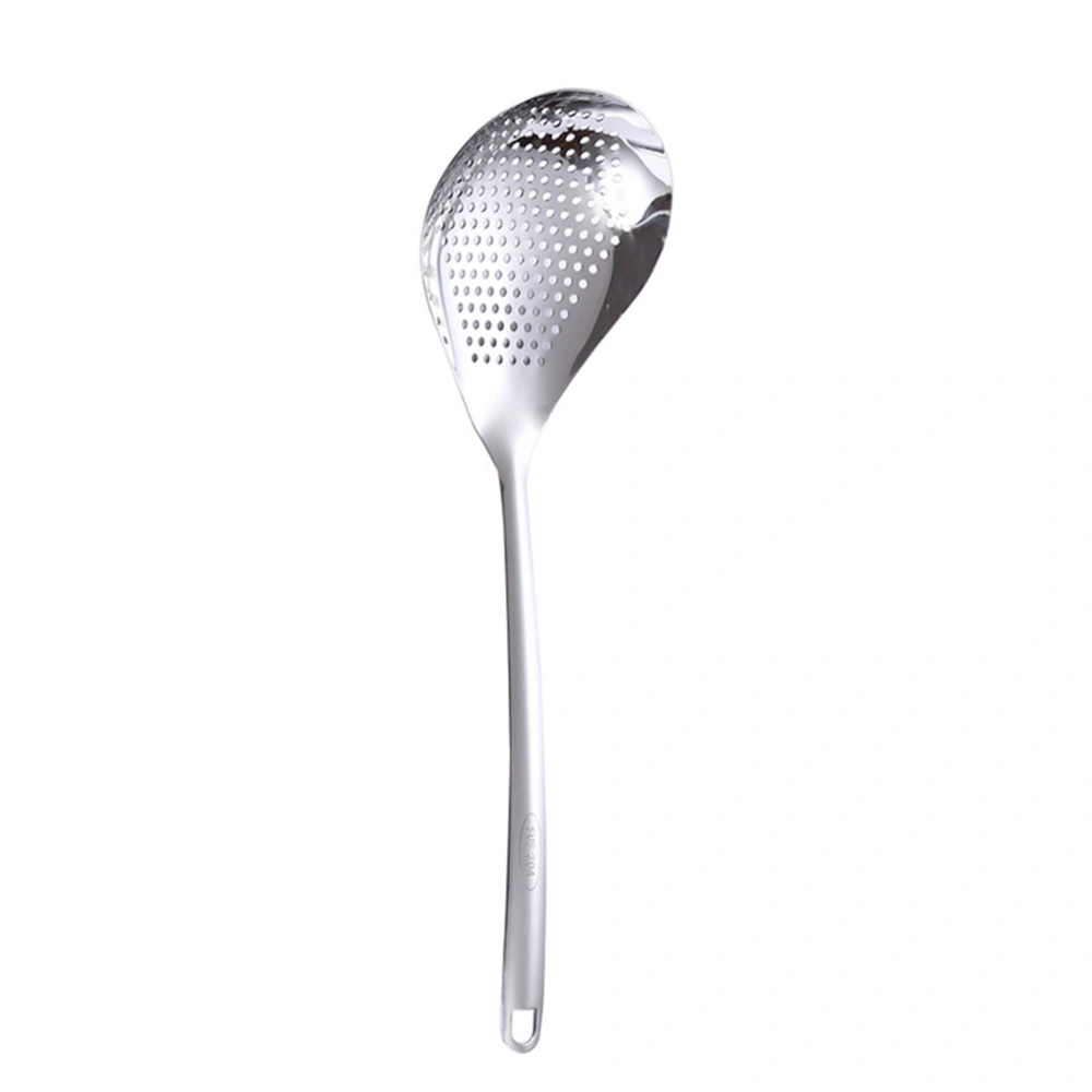 1 Pc Filter Spoon Stainless Steel Colander Spoon Durable Frying Spoon (Silver)