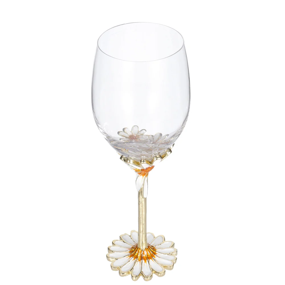 1pc Transparent Wine Glass Crystal Wedding Goblet Enameled Red Wine Cup