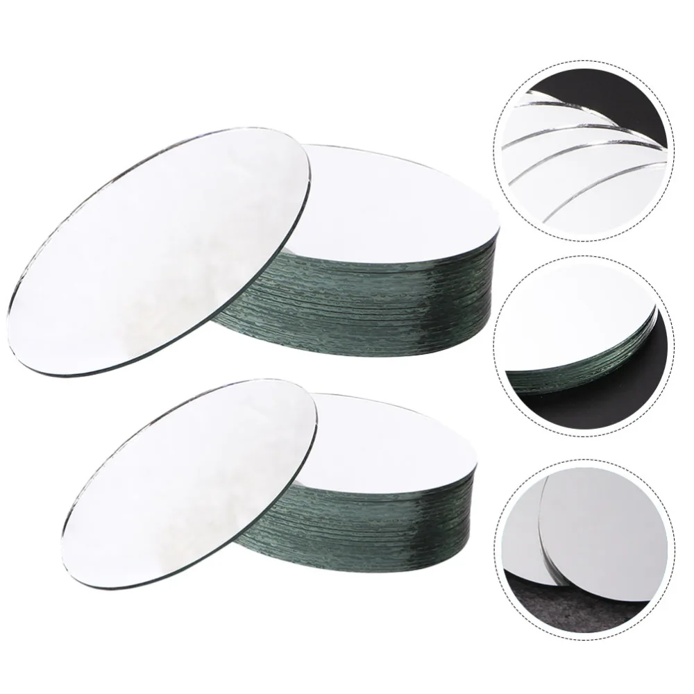 20Pcs Mirror Women Make Up Use Mirror Mini Unfinished Mirror Lens for DIY