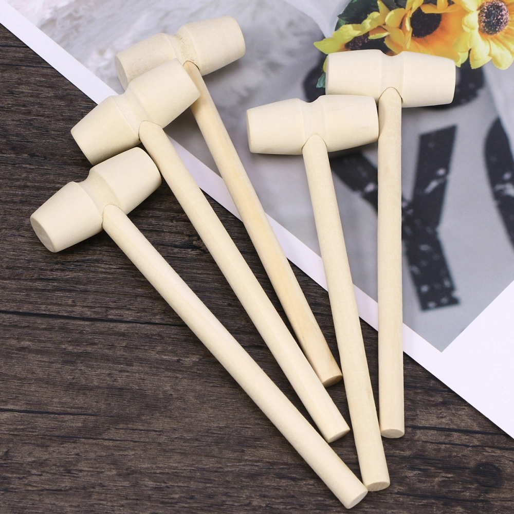 10pcs Mini Wooden Hammer Mallet Pounding Toy Creative Beating Gavel Toys Educational Toy for Boys Girls Children