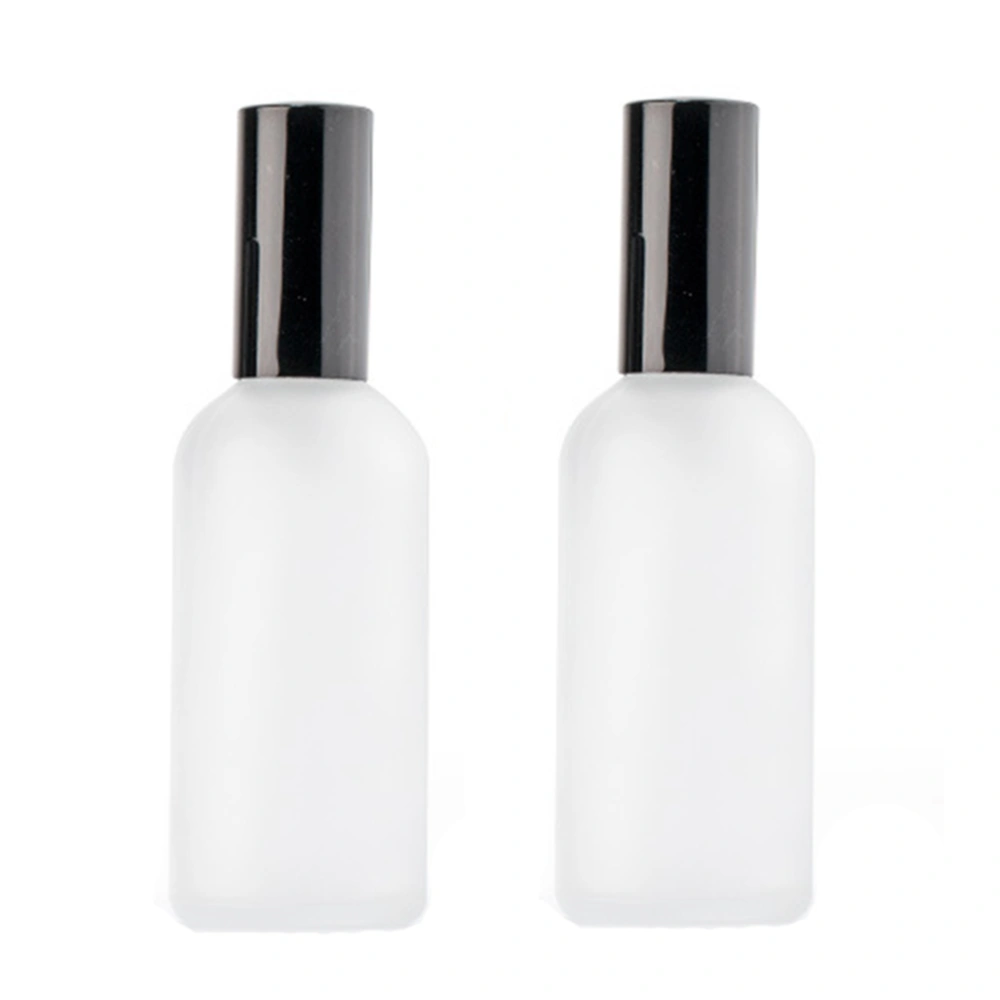 2 Pcs 100ml Frosted Glass Spray Bottles Perfume Atomizers Fine Mist Sprayers for Essential Oils Aromatherapy (As Shown)