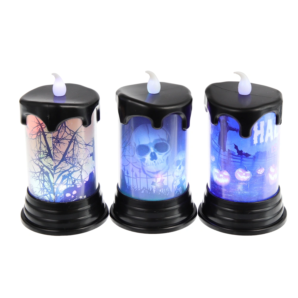 3Pcs Creative Candle LED Lights Halloween Decoration Candle Lamps for Home