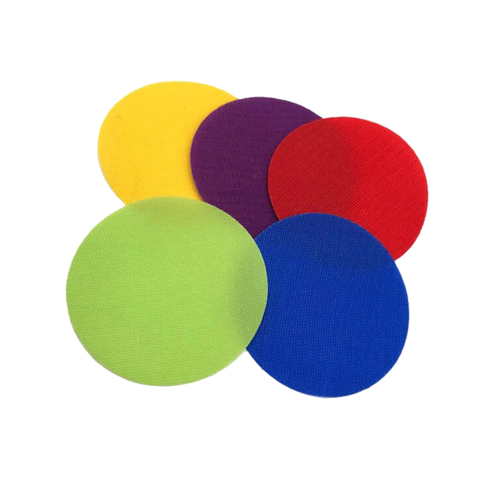 30pcs Carpet Markers Classroom Colorful Circles for Teachers Circular Sticker Children's Game Training Supplies(each 6 pieces of Yellow, Purple, Red, Green and Blue)