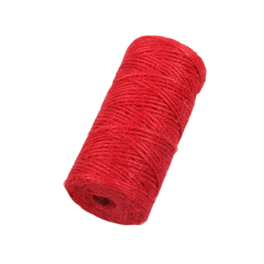 100M Hemp Rope Arts and Crafts Hemp Rope For Gifts DIY Crafts Festive Decoration Bundling and Gardening (Red)