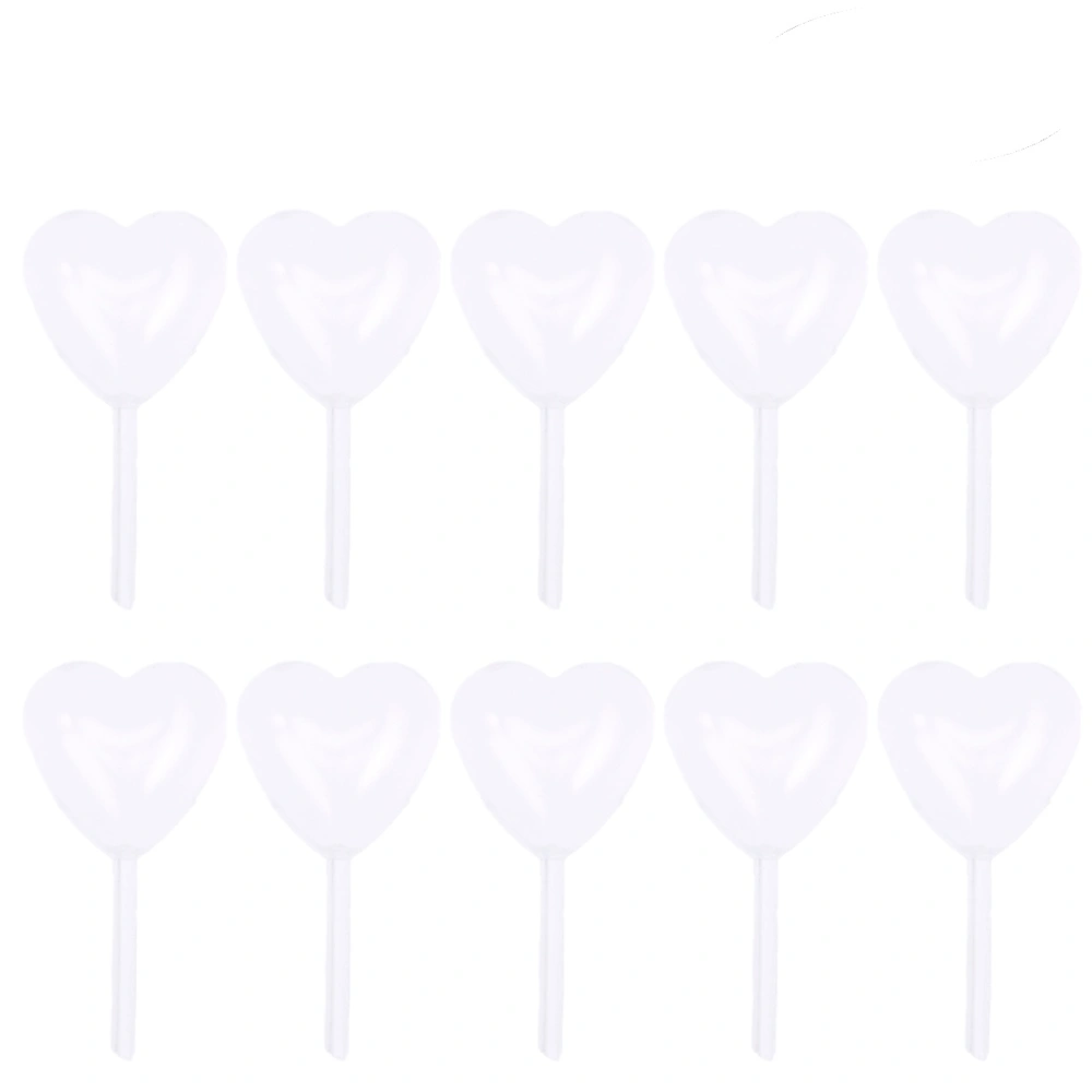 100 Pcs 4ml Disposable Plastic Heart Shape Liquid Dropper Pasteur Pipettes Plastic Squeeze Transfer Pipettes Suitable for Chocolate Cupcakes Strawberries