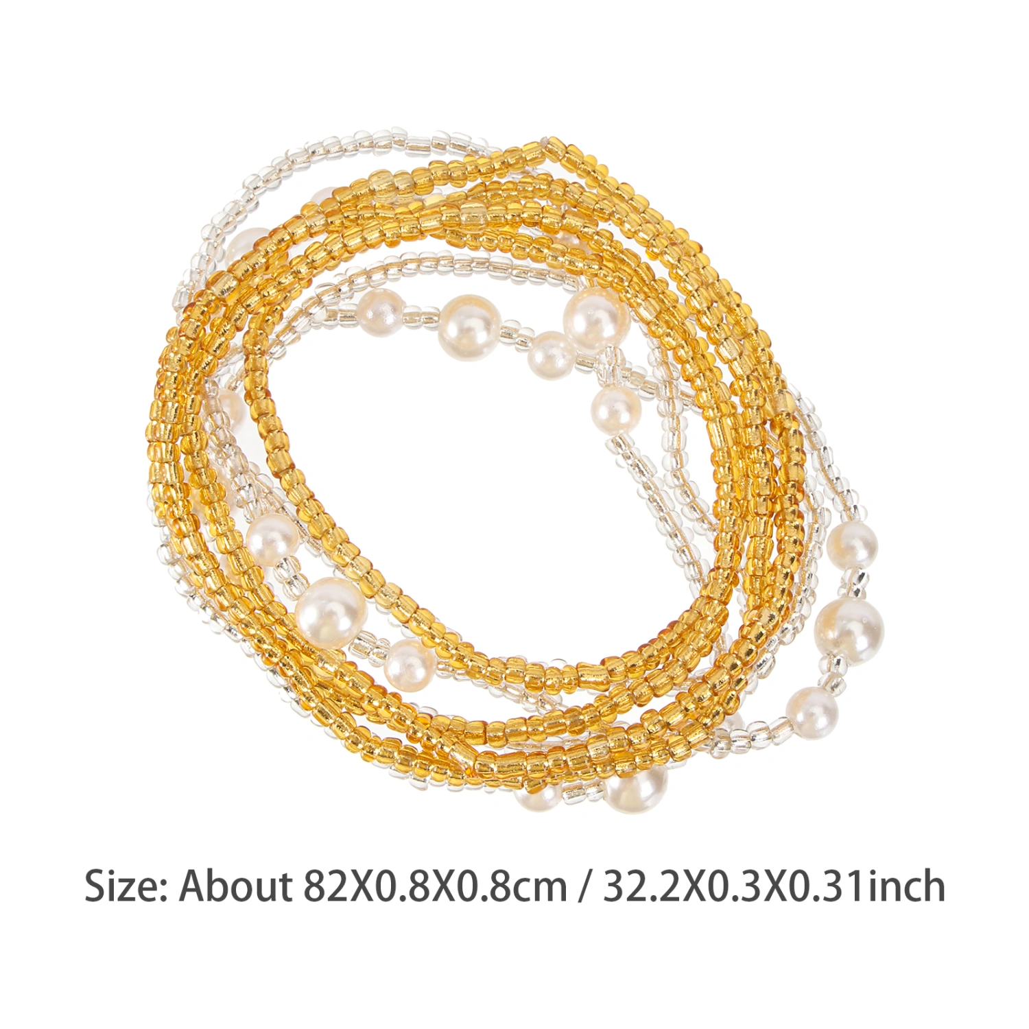2 Sets Waist Chain Fashionable Waist Body Chain Body Decoration (Golden,Silver)