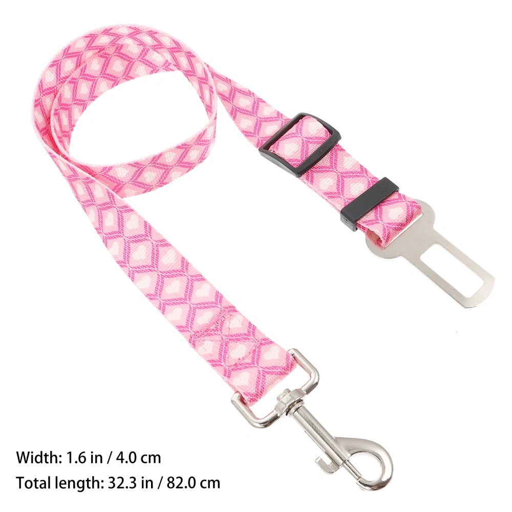 Dog Car Seat Safety Belt Adjustable Car Pet Leash Printing Dog Pulling Rope