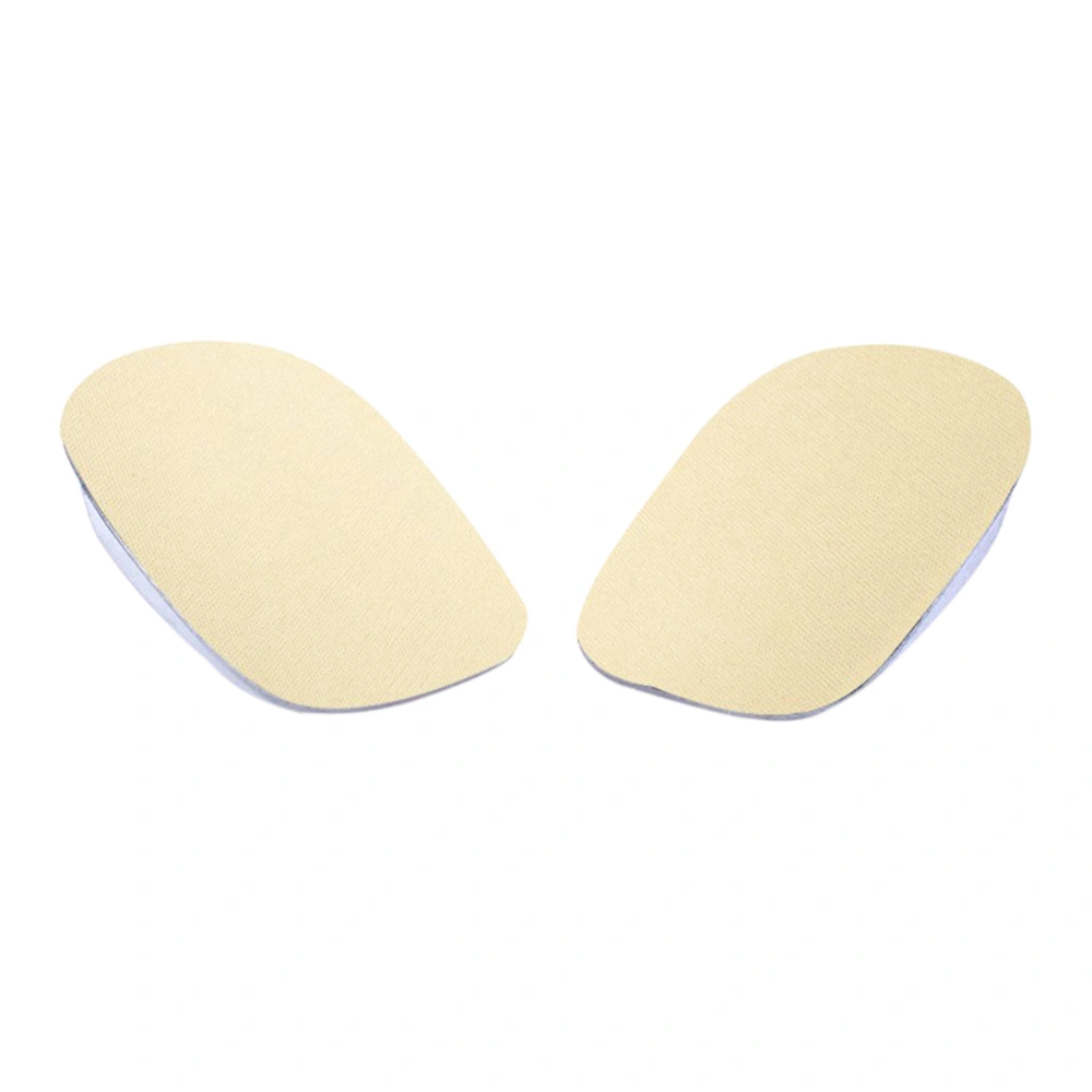 One Pair Breathable Height Increase Insole Heel Inserts Invisible Shoe Lifts Heel Half Insoles Shoe Elevator Inserts for Men Women 1.5cm(Apricot)