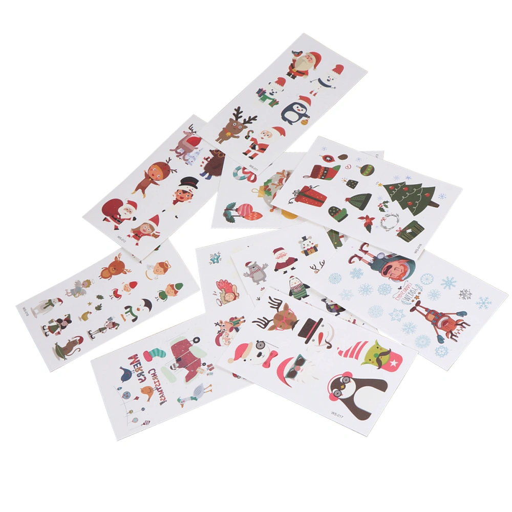 20pcs Cartoon Stickers Waterproof Christmas Party Body Decals for Kids Girl Boy