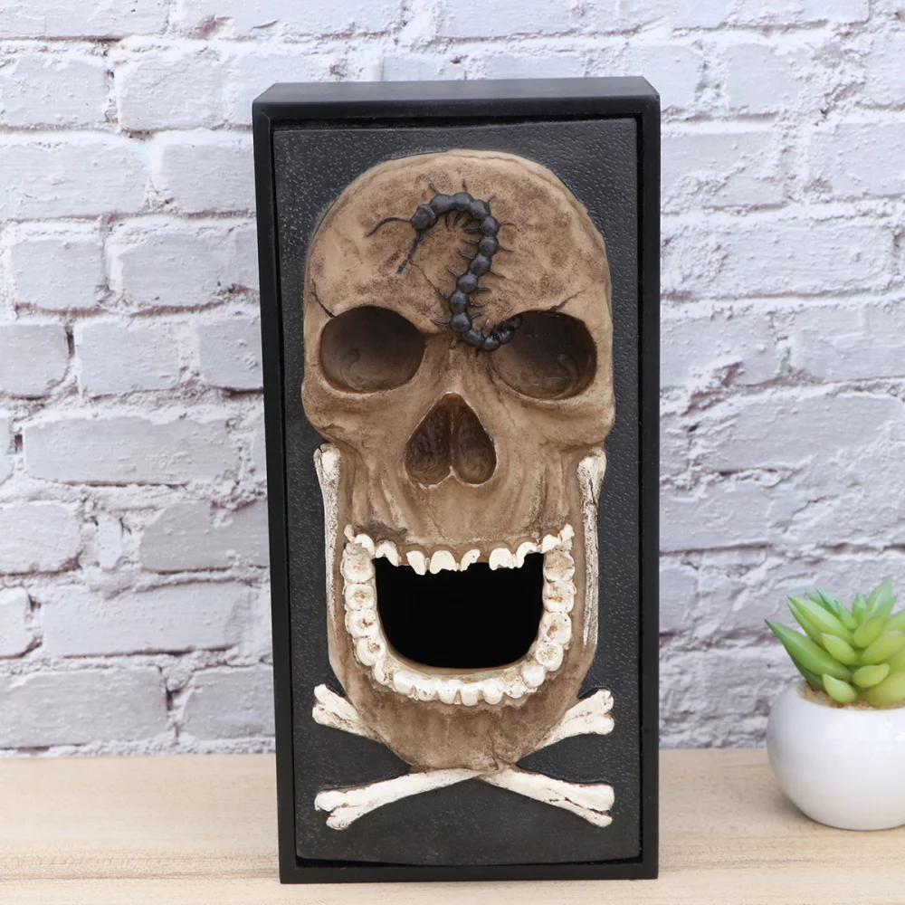 Retro Skull Face Tissue Box Cover Easter Halloween Tissue Box Holder