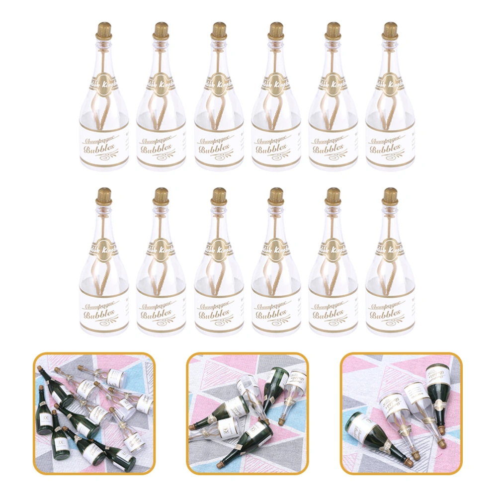 12pcs Champagne Bubble Bottles Wedding Bubble Bottles Empty Bubble Bottles Toys