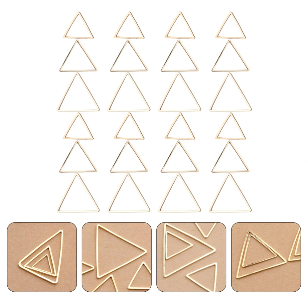 60pcs Fashionable Triangle Alloy Pendants Necklace Charm for Jewelry Making