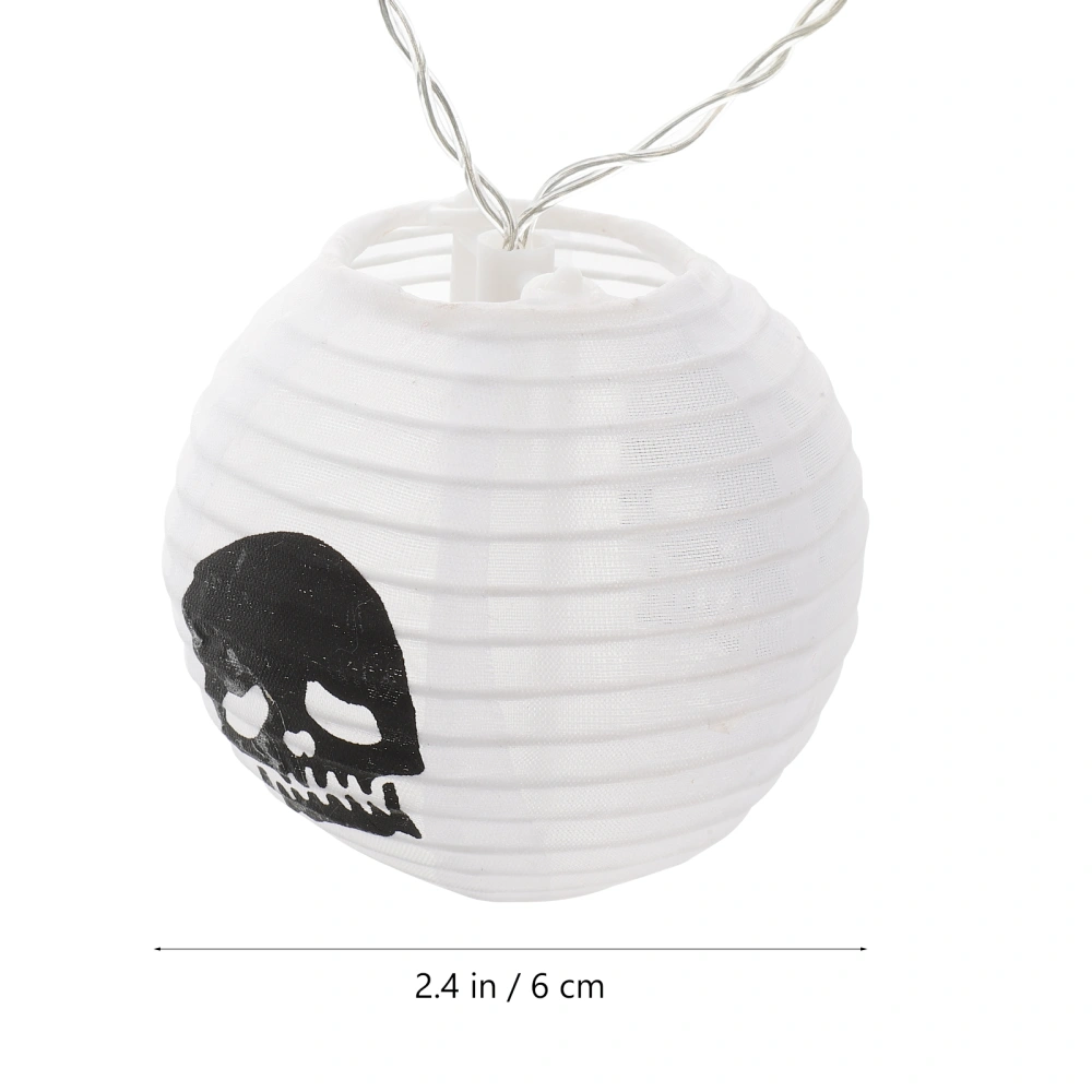 Halloween Lights Skull Pattern Lantern Light String LED Battery Operated Lantern Lights