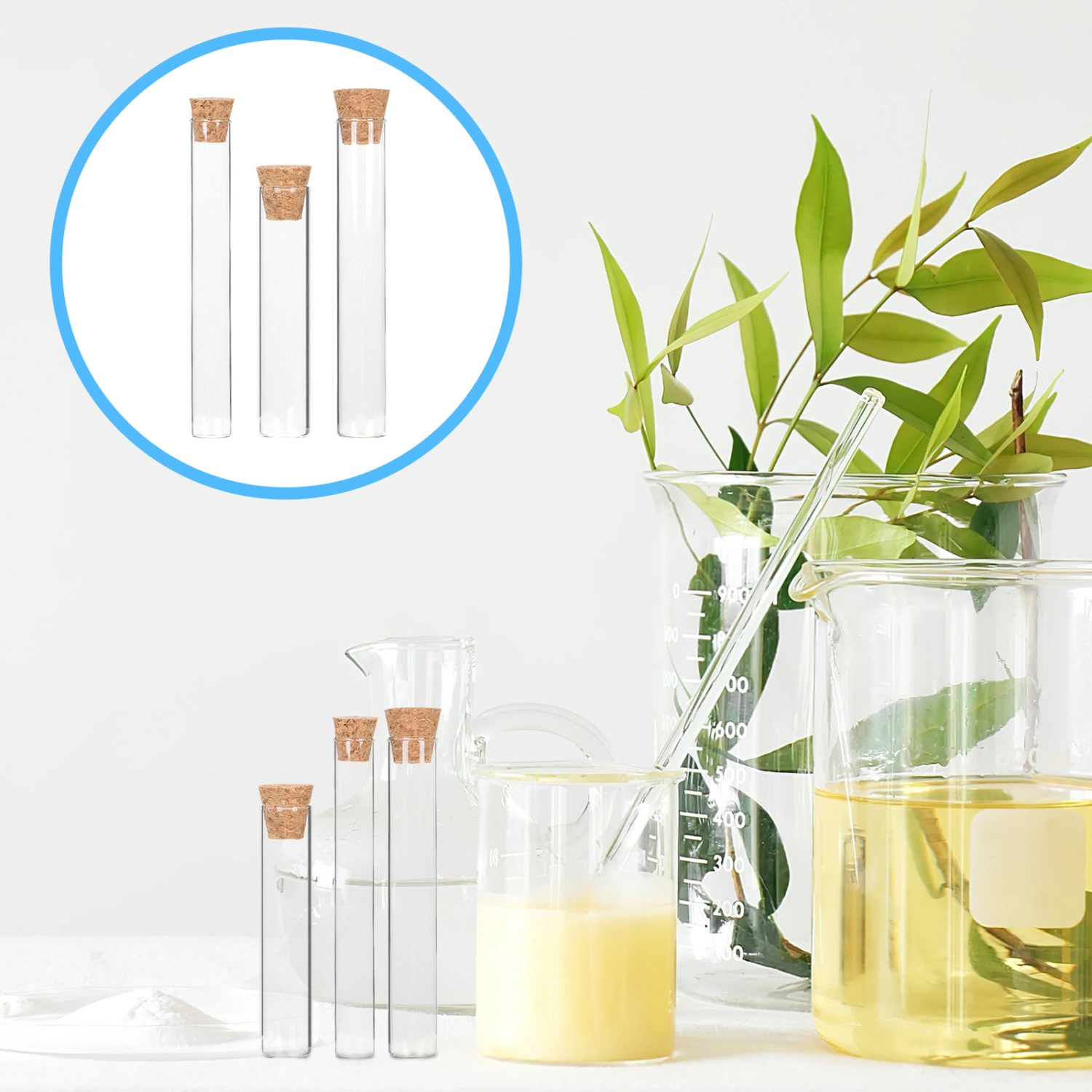 30pcs Glass Vials Small Glass Bottles Liquid Medicine Sample Storage Vials with Cork