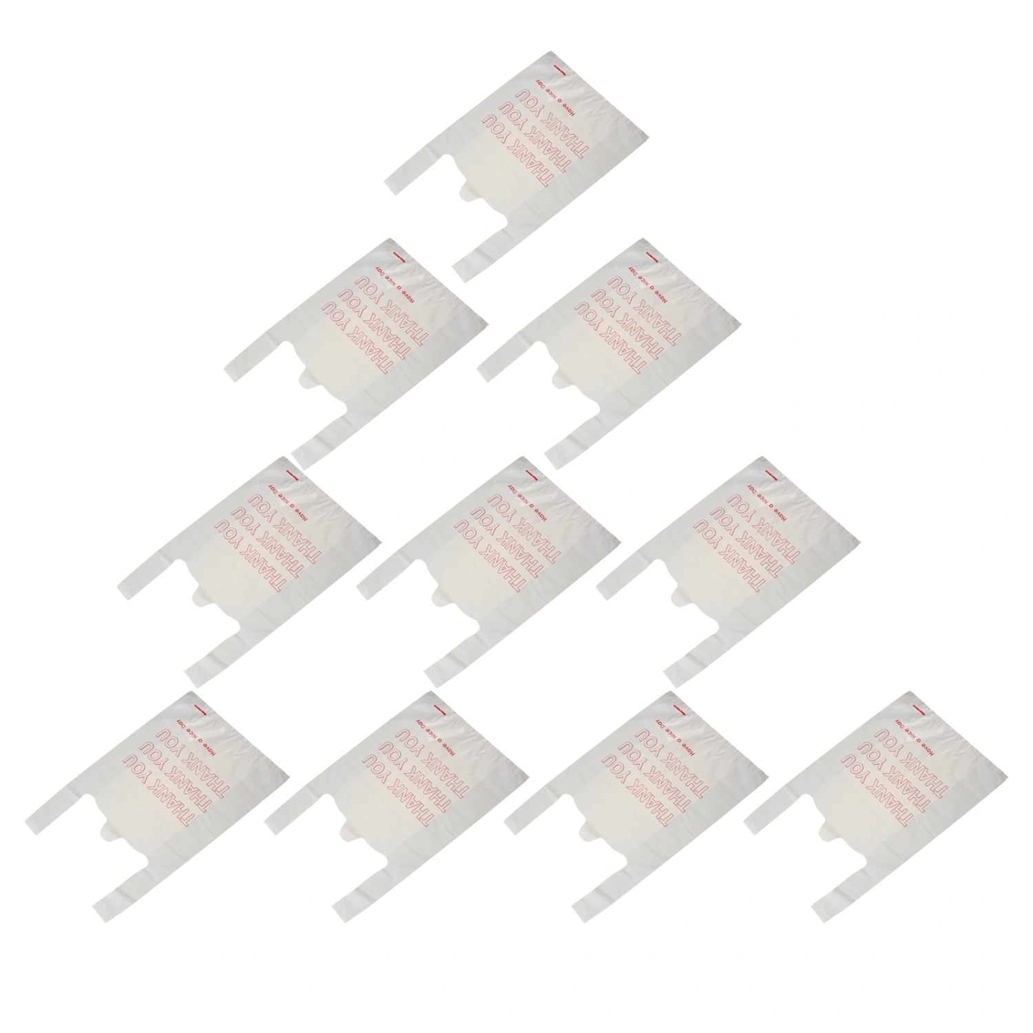 25pcs Thank You T-shirt Bags Plastic Shopping Bags Restaurant Plastic Bags