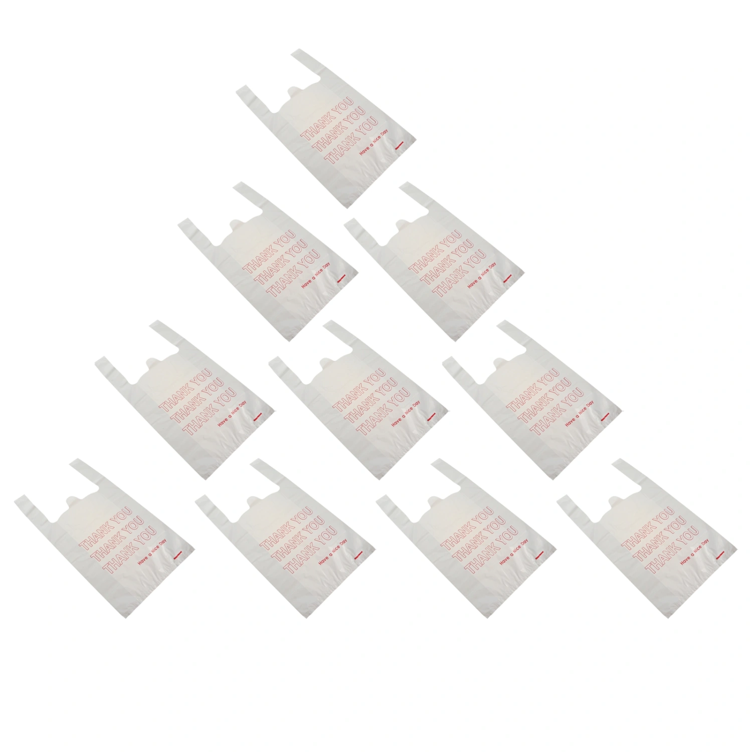25pcs Thank You T-shirt Bags Plastic Shopping Bags Restaurant Plastic Bags