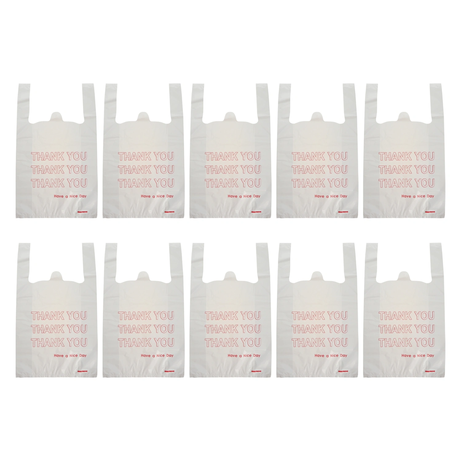 25pcs Thank You T-shirt Bags Plastic Shopping Bags Restaurant Plastic Bags