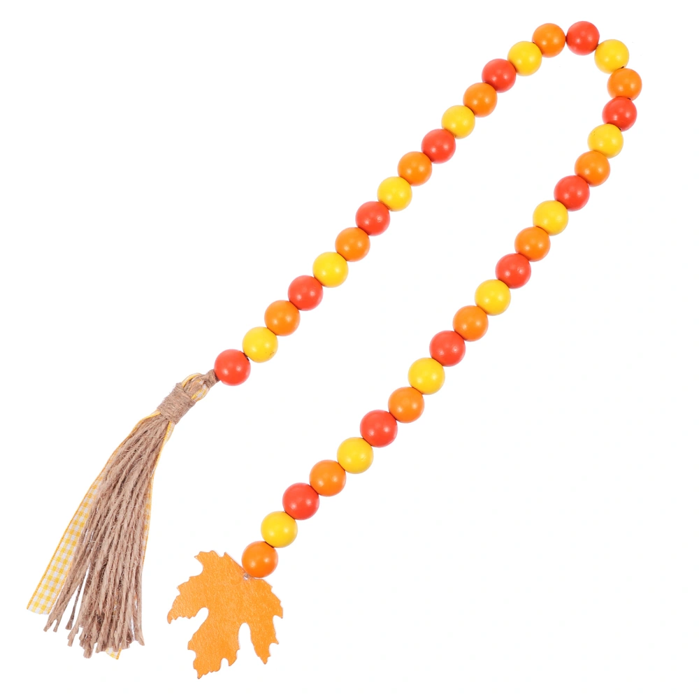 1 Pc Thanksgiving Bead Pendant Portable Beaded Charm Tassel Decoration Pendant