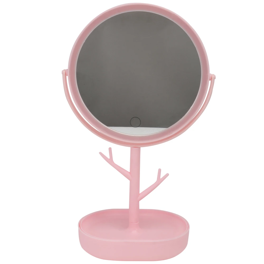 1pc Desktop Makeup Mirror LED Lighting Cosmetics Mirror Girl Makeup Mirror