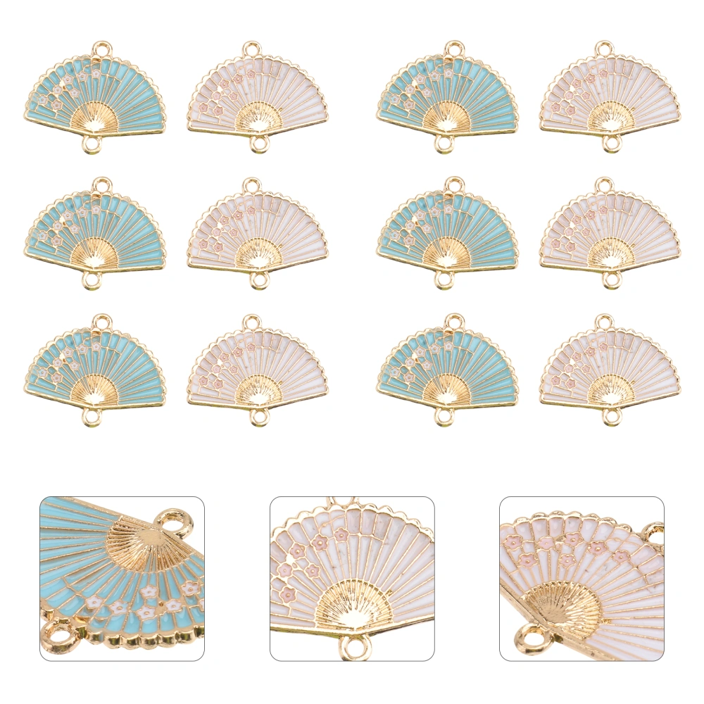 20pcs Fan Shaped Earring Accessory Earring DIY Pendants Jewelry DIY Accessories