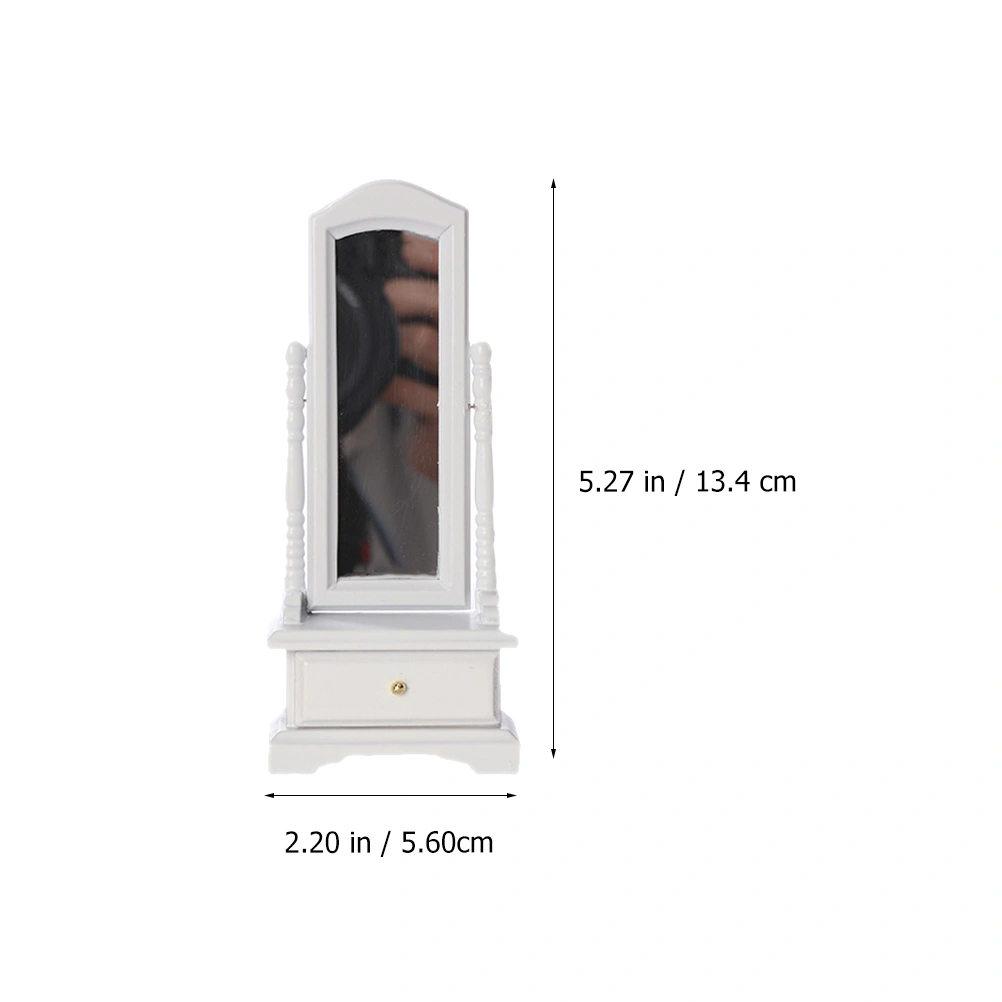 1Pc Miniature Dressing Mirror Mini Simulation Doll House Model Accessories