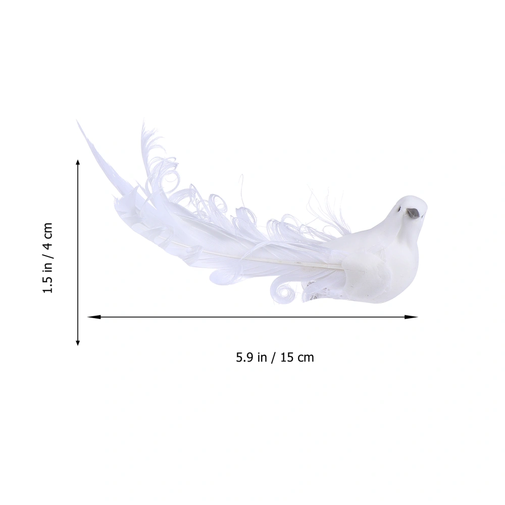 12pcs Simulation Pigeon Decor Feather Pigeon Ornament Simulation Bird Model