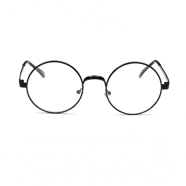 Fashion Vintage Round Clear Lens Glasses (Black)