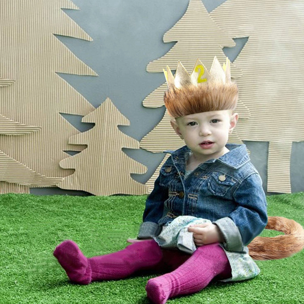 Baby Birthday Costume Set Toddler Crown and Tail Kit Party Decorations Photography Prop