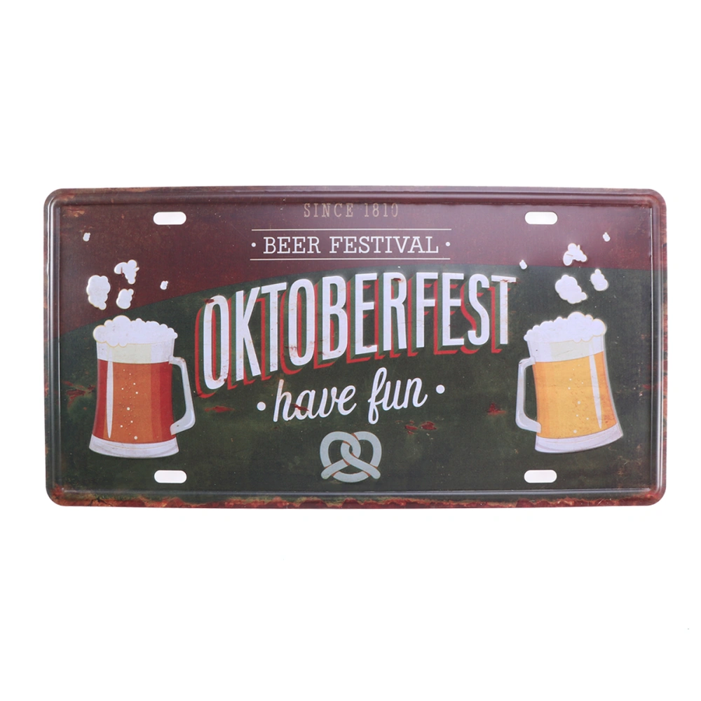 "OKTOBERFEST" Retro Beer Metal Sign PUB Home Hote Decor Plaques Signs Iron Art