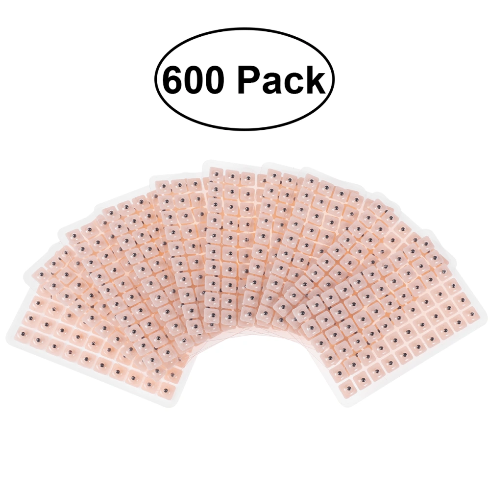 ROSENICE 600 Counts Disposable Ear Press Acupuncture Vaccaria Plaster Bean Massagee Multi-Condition Ear Acupressure Kit (10 Sheets)