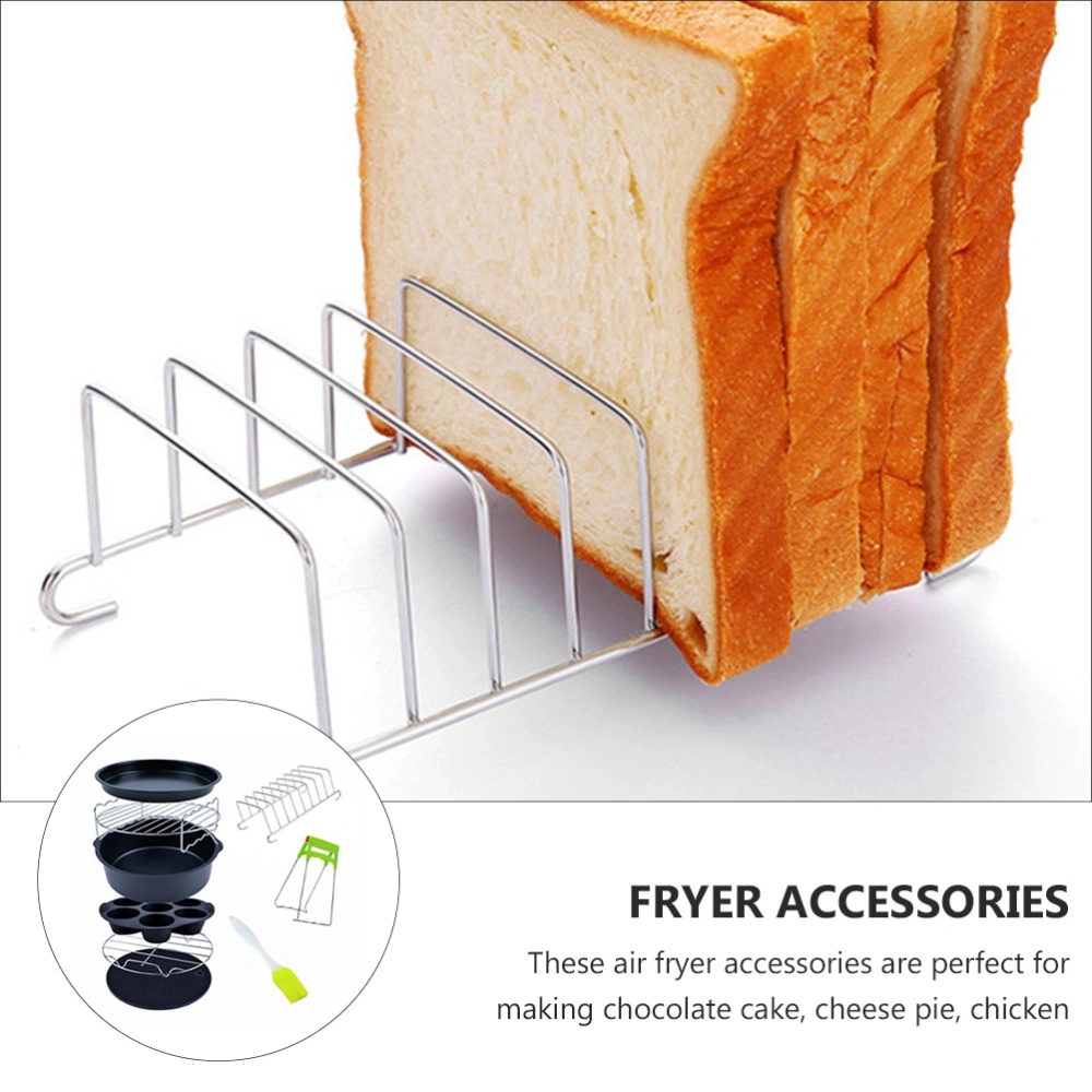 9pcs 8 Inch Air Fryer with Non-Stick Cake Pan Kitchen Tools Set Air Fryer Kit