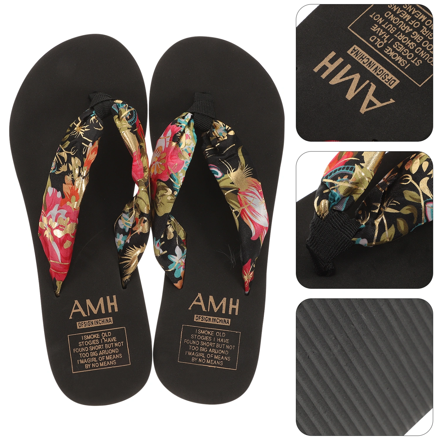 1 Pair Women's Word Slippers High Heel Wedges Casual Travel Simple Beach Shoes Bohemian Outgoing Sandals Slippers Size 36 (Black)